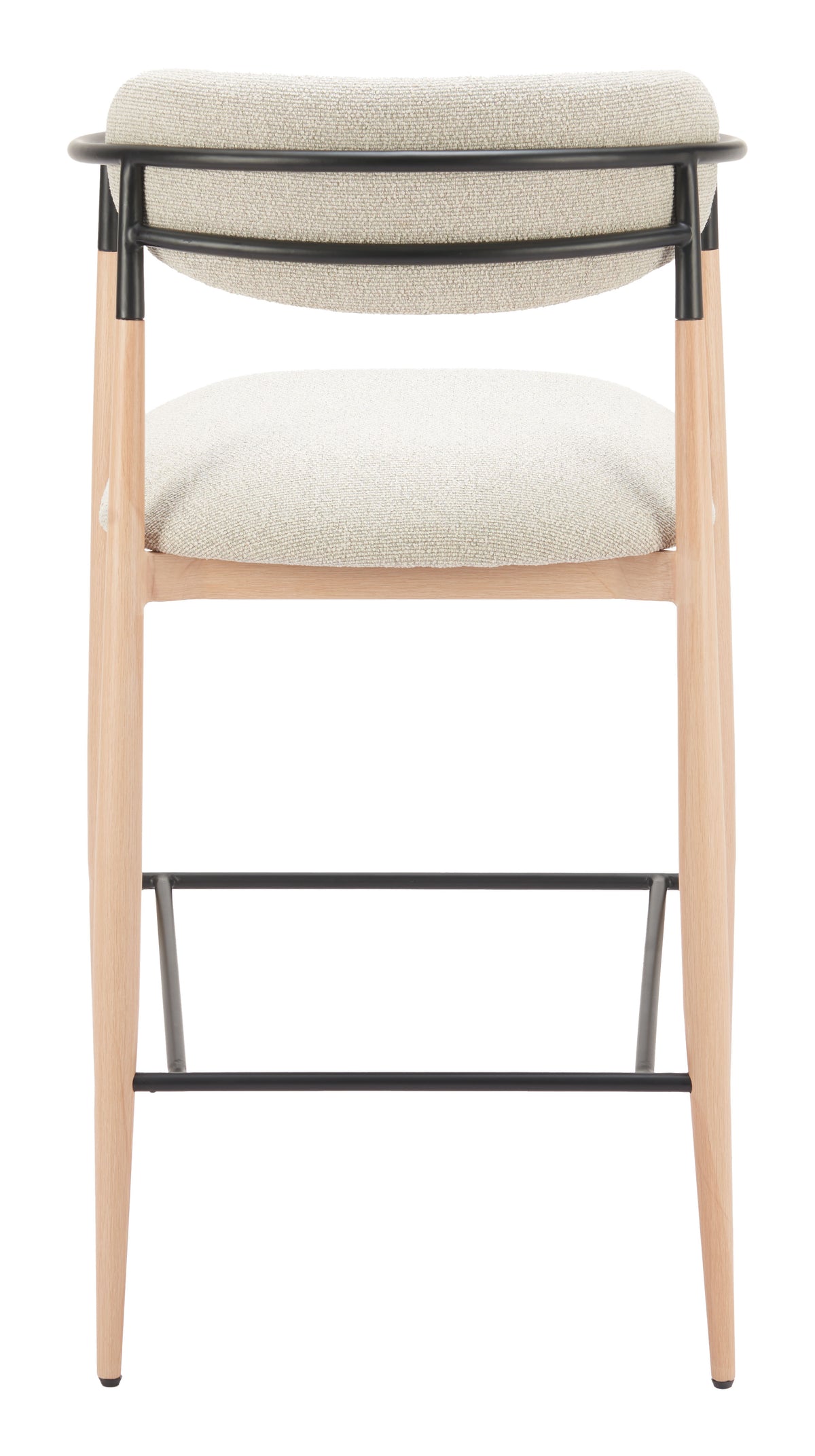 Equinox Oyster Gray & Natural Barstool
