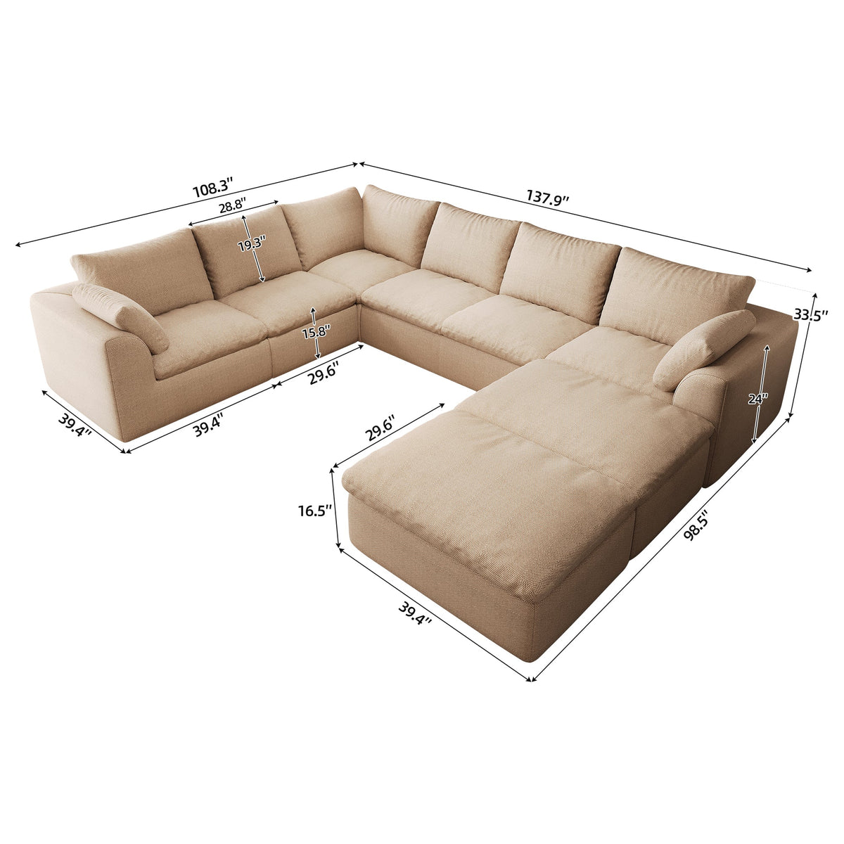 Pelham Cloud Modular Sectional