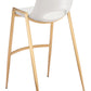 Desi Barstool (Set of 2) in White & Gold