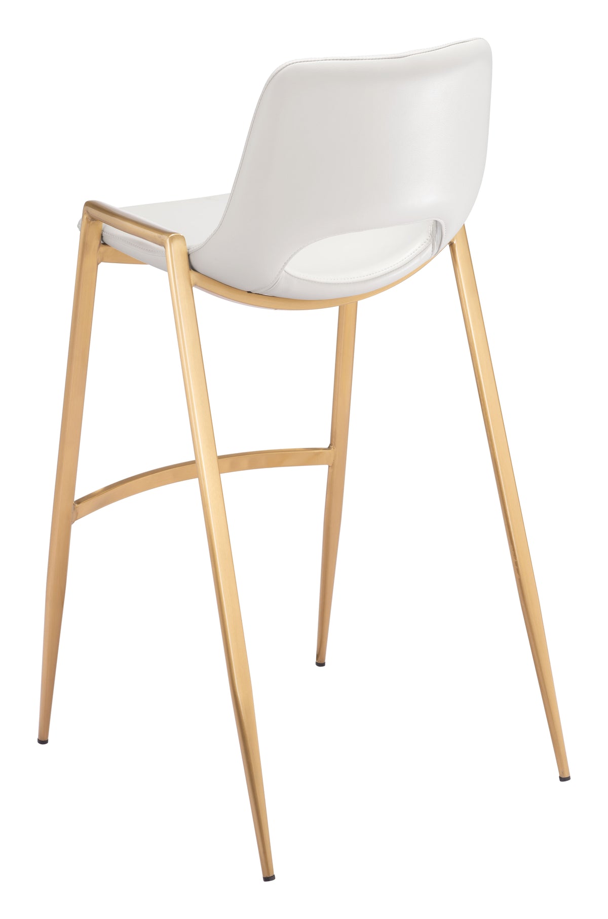 Desi Barstool (Set of 2) in White & Gold