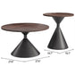 Rosk Walnut & Black Coffee Table Set (2-Piece)