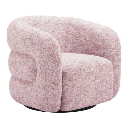 Refine Pink Tweed Swivel Chair