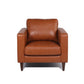 MCM Tufted Square Arm Leather Lounge Chair (2 Colors)