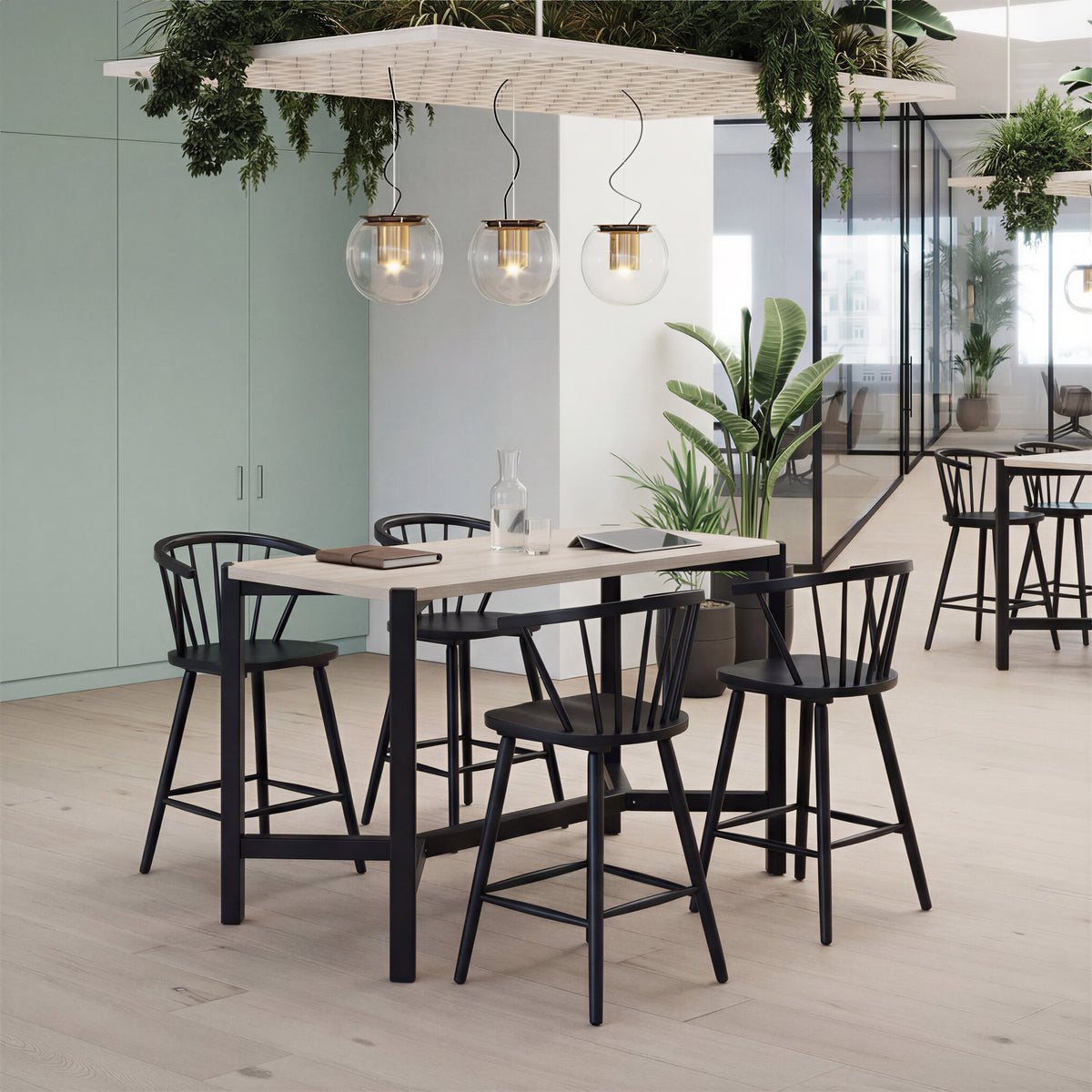 Stenger Counter Stool (Set of 2) in Black