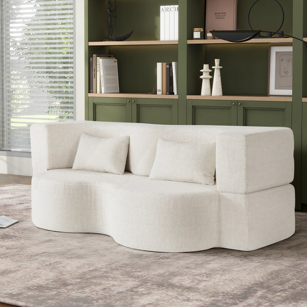 Brannon Convertible Faux Fur Sofa Bed – 75