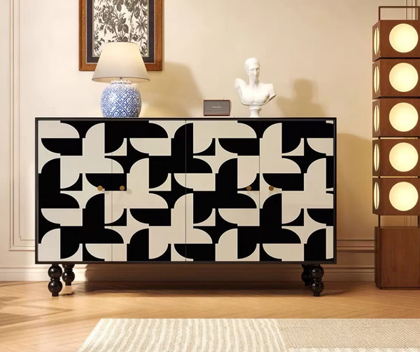 Gwynn Black & Cream Hand-Painted Sideboard – 59