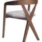 Cairo Dove Gray & Walnut Dining Chair