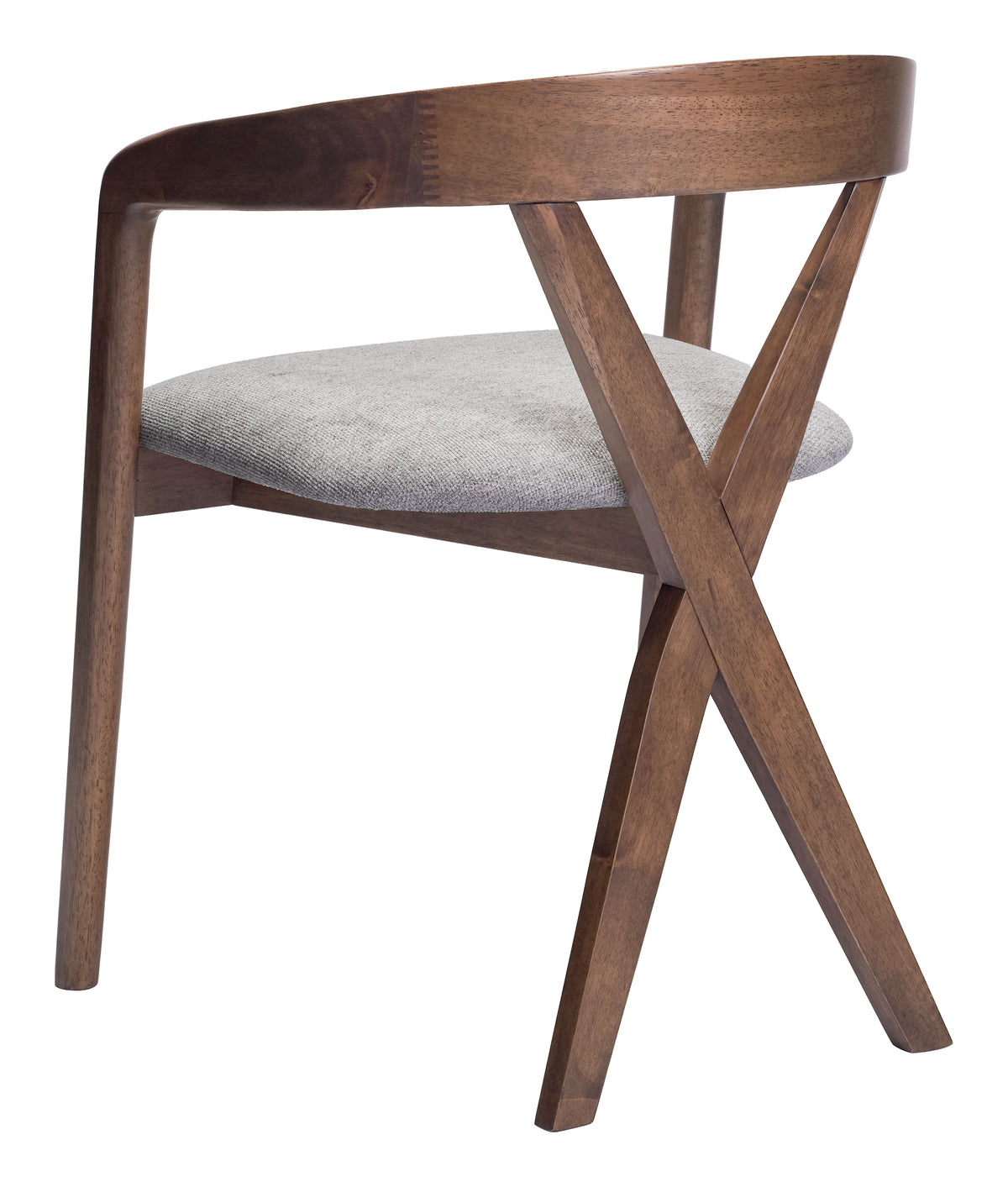 Cairo Dove Gray & Walnut Dining Chair