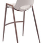 Desi Barstool (Set of 2) in Beige & Walnut