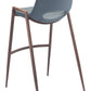 Desi Barstool (Set of 2) in Azure Gray & Walnut