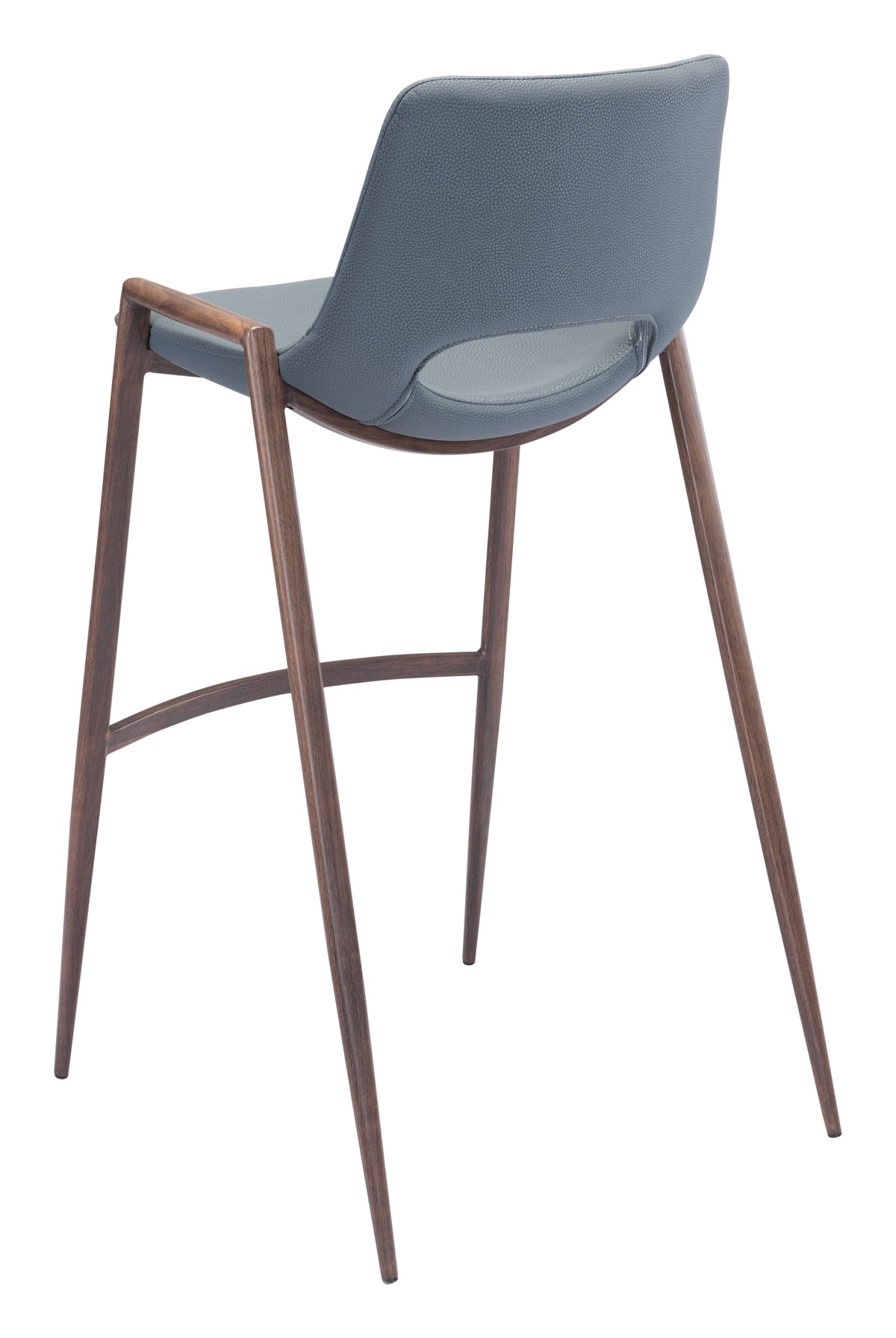 Desi Barstool (Set of 2) in Azure Gray & Walnut