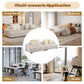 Modern Channel Tufted Corduroy Fabric Sofa 103.9'