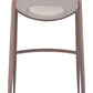 Desi Barstool (Set of 2) in Beige & Walnut