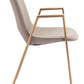 Desi Dining Chair (Set of 2) in Beige & Gold