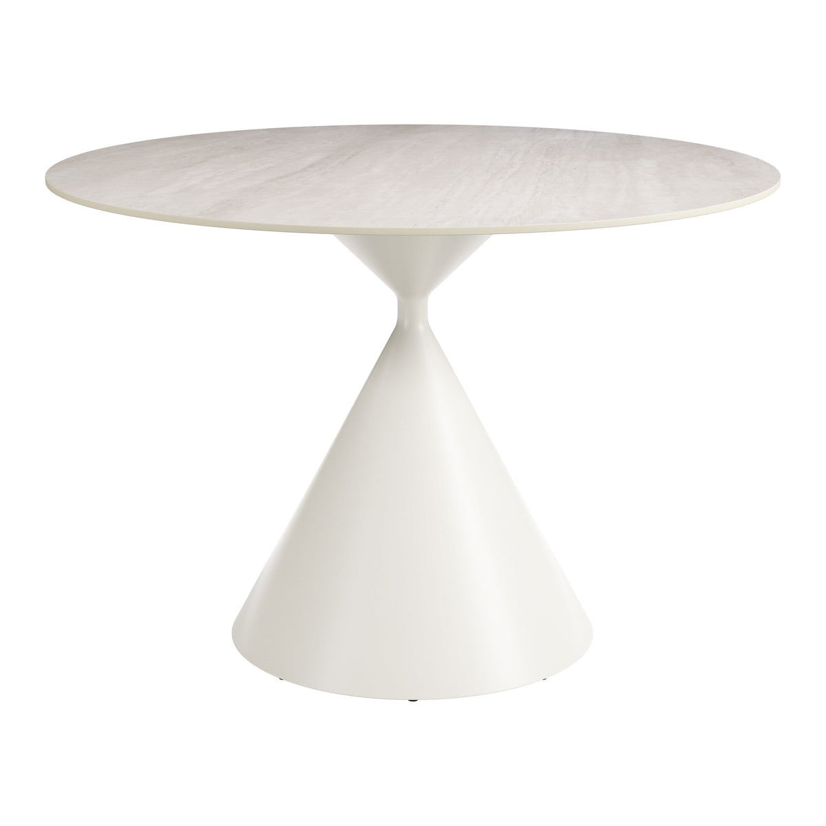 Plinn Light Beige & White Dining Table