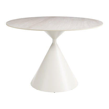 Plinn Light Beige & White Dining Table