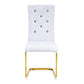 Kinsey White, Gold Legs, Set of 4