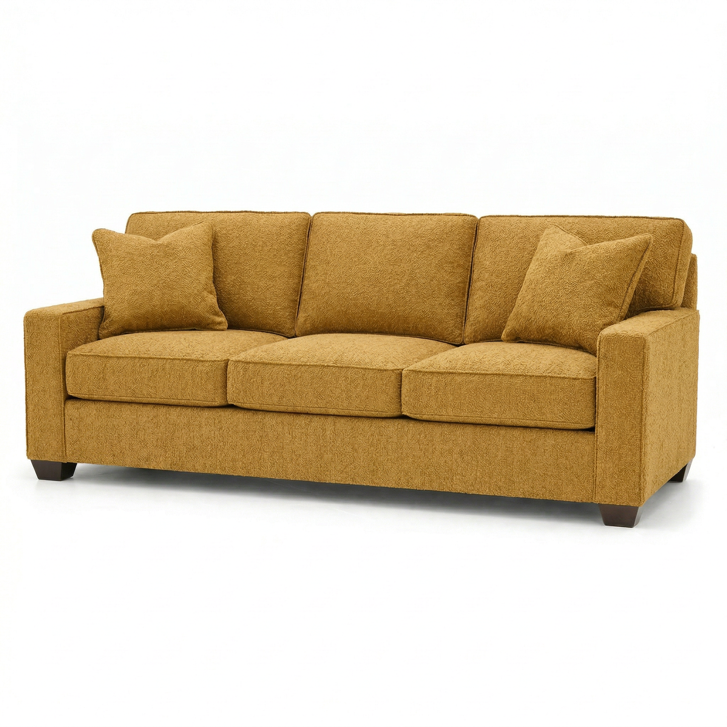 Clifford 2-Arm Sofa – Handcrafted in the USA, Custom Fabric Options - Yellow Hepburn Chai Tea - Fabric On Demand (3)