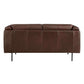 MCM Styled Brown Genuine Leather Loveseat Sofa 63" - Revel Sofa 