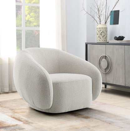 Isabel Beige Boucle Accent Chair – 42"W Accent Chair
