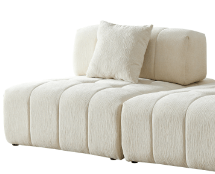 Modern Tufted Modular 3pc. Sectional Sofa 143” - Revel Sofa 