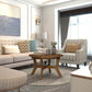 Round Wood MDF Accent Table 32"
