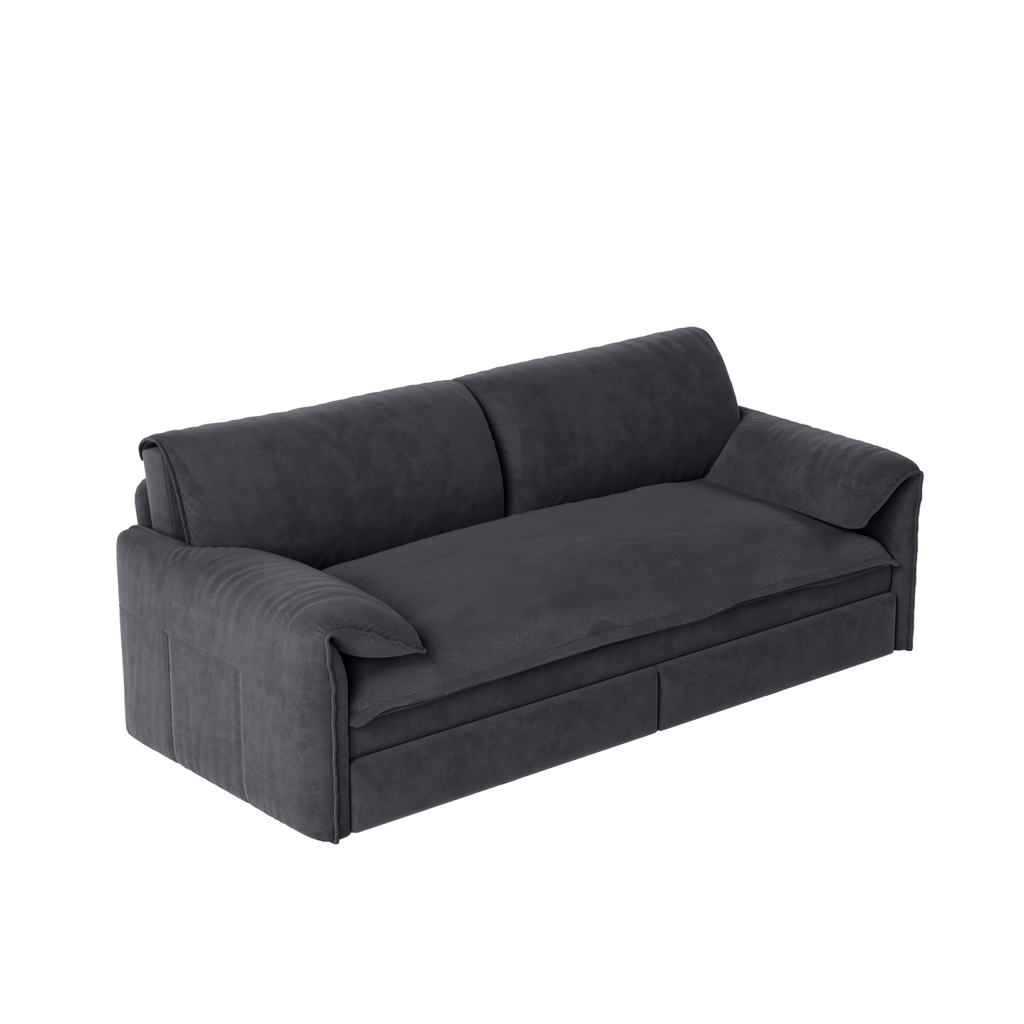 Denholm Velvet Convertible Sleeper Sofa – 66" 3-in-1 Queen Pull-Out Sofa Bed