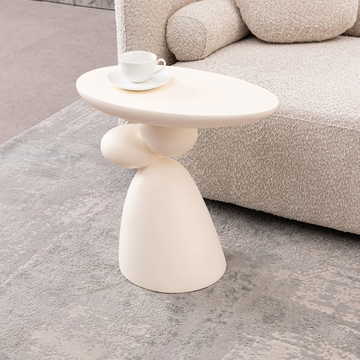 Edric Fiberglass Corner End Table