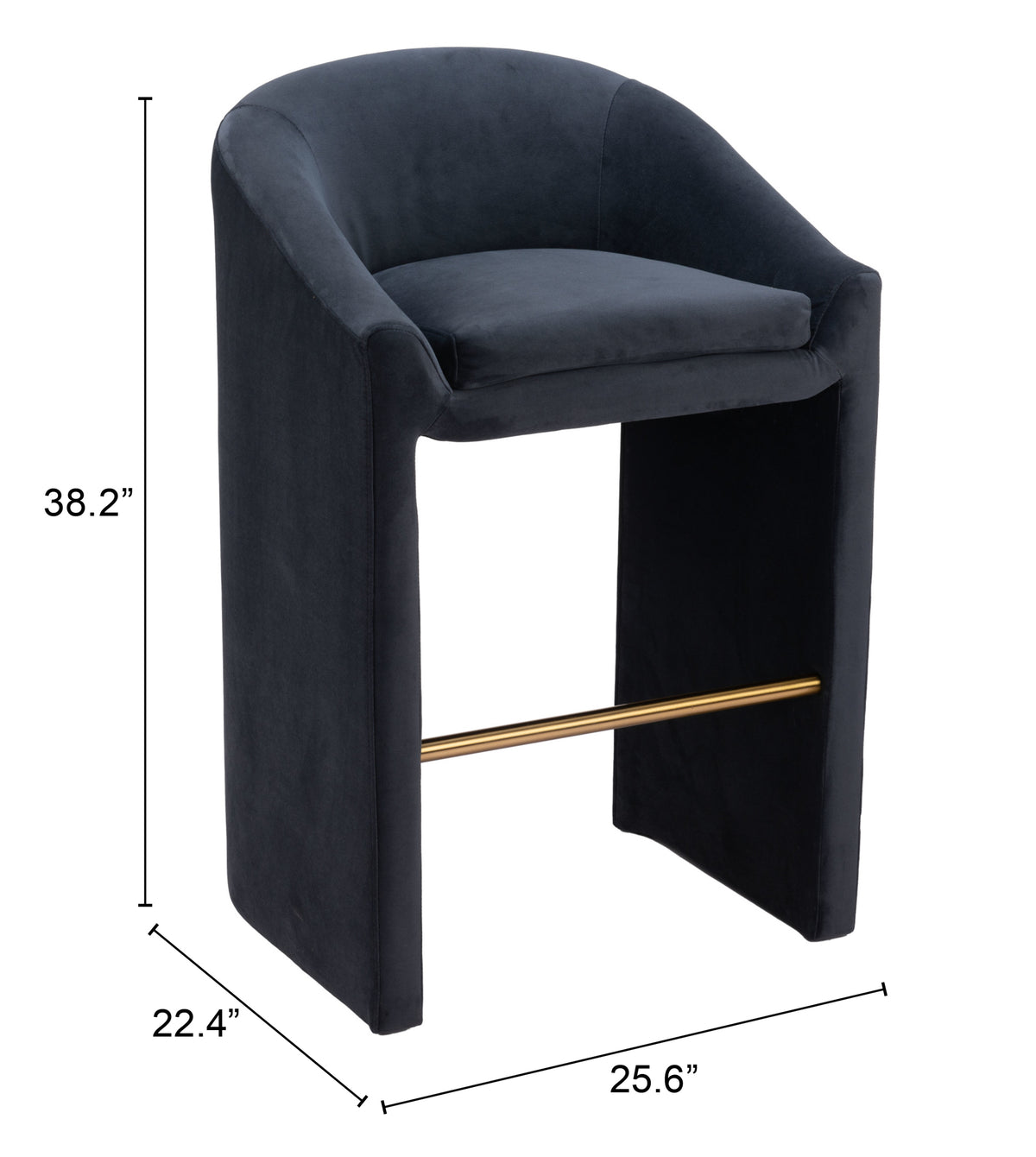 Emas Midnight Gray Barstool