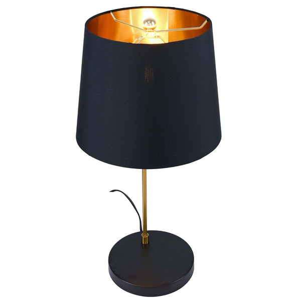 Ainslie Black & Gold Metal Table Lamp – 21.5