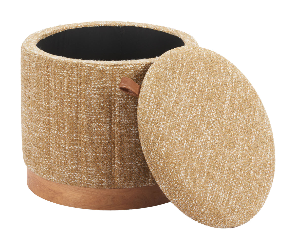 Fije Storage Ottoman in Oat Yellow