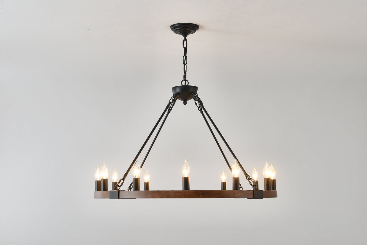 Vero Wagon Wheel Chandelier