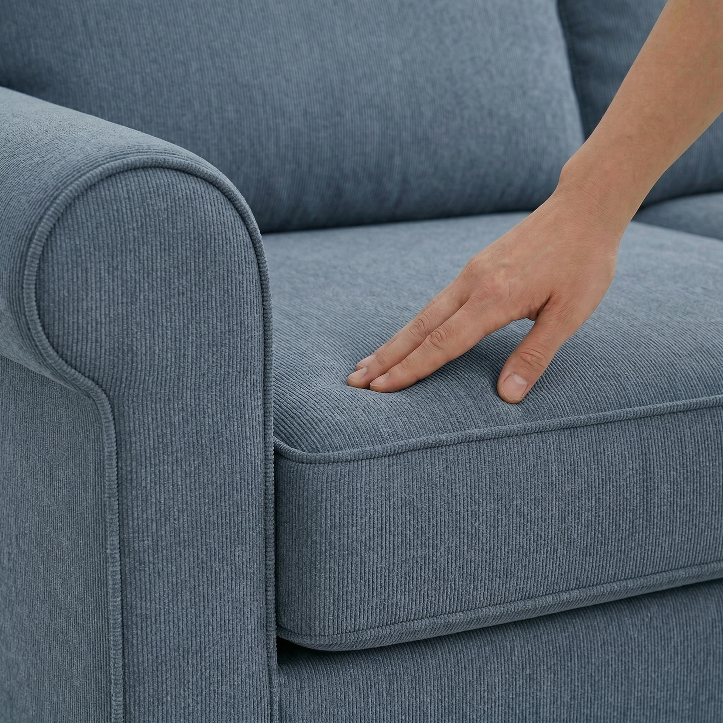 Irlanda Upholstered L-Shaped Sectional – 120" Made-in-USA Sectional Sofa - Leslie Peacock - Fabric (6)