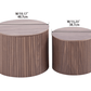 Handcrafted MDF Round Accent Table Set w/ Storage (2 Colors)