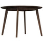 Lara MCM Solid Walnut Round Dining Table 43" – Modern Wood Dining Table showcasing clean lines and solid walnut design.