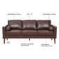 MCM Faux Leather Sofa 77'