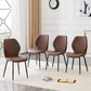 Cadell Dining Chairs in Brown PU Leather