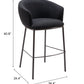 Essen Barstool in Black & Bronze
