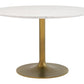 Ithaca White & Gold Dining Table