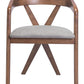 Cairo Dove Gray & Walnut Dining Chair