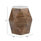 Bisel White & Walnut Side Table