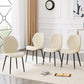 Cadell Dining Chairs in Off White PU Leather