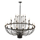 Daxton Black Iron 33-Light Chandelier 47 inch
