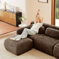 Tobias chocolate plush modular sofa