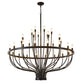 Daxton Black Iron 33-Light Chandelier 47 inch