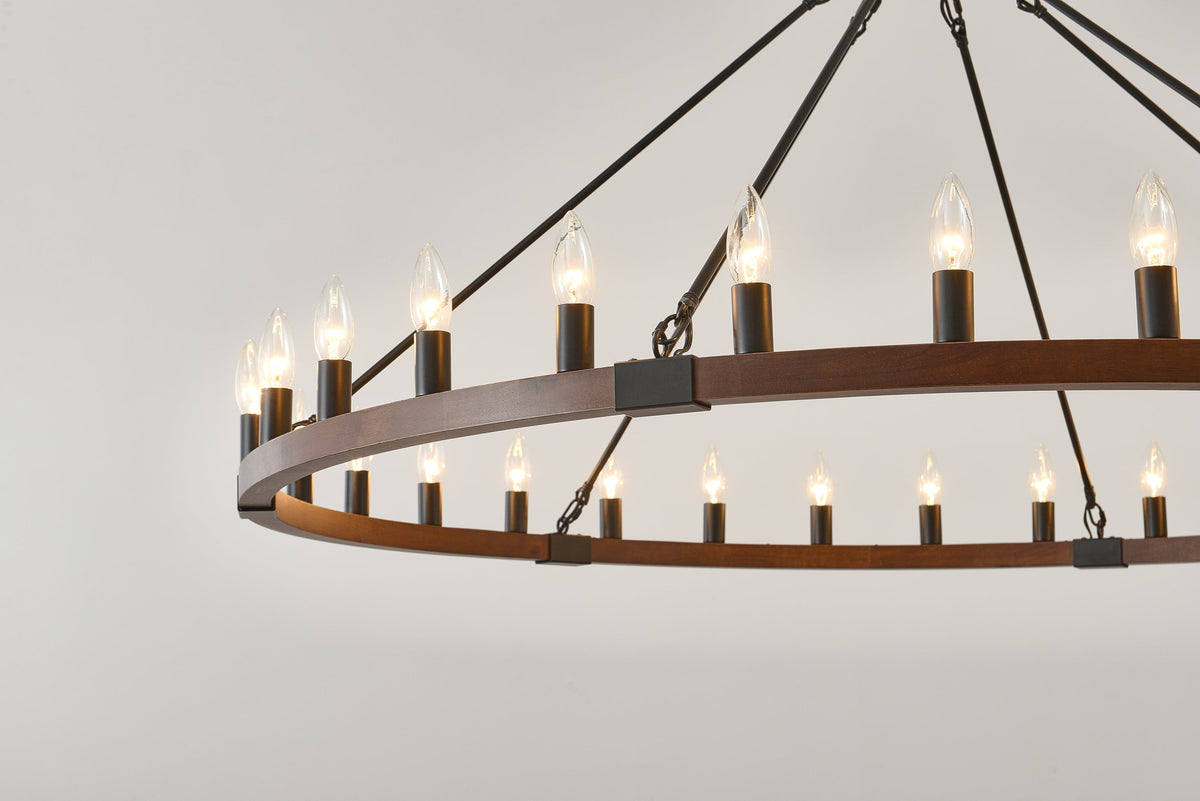 Vero Wagon Wheel Chandelier