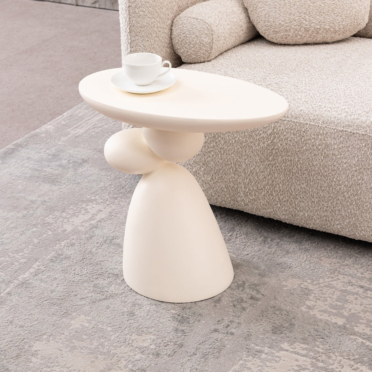 Edric Fiberglass Corner End Table