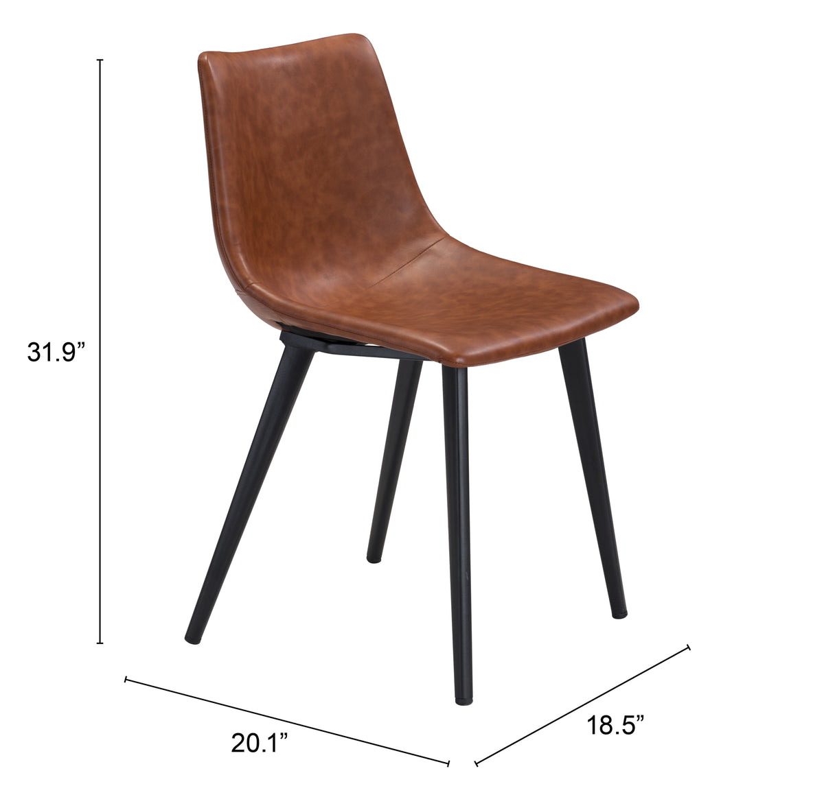 Daniel Dining Chair (Set of 2) in Vintage Brown