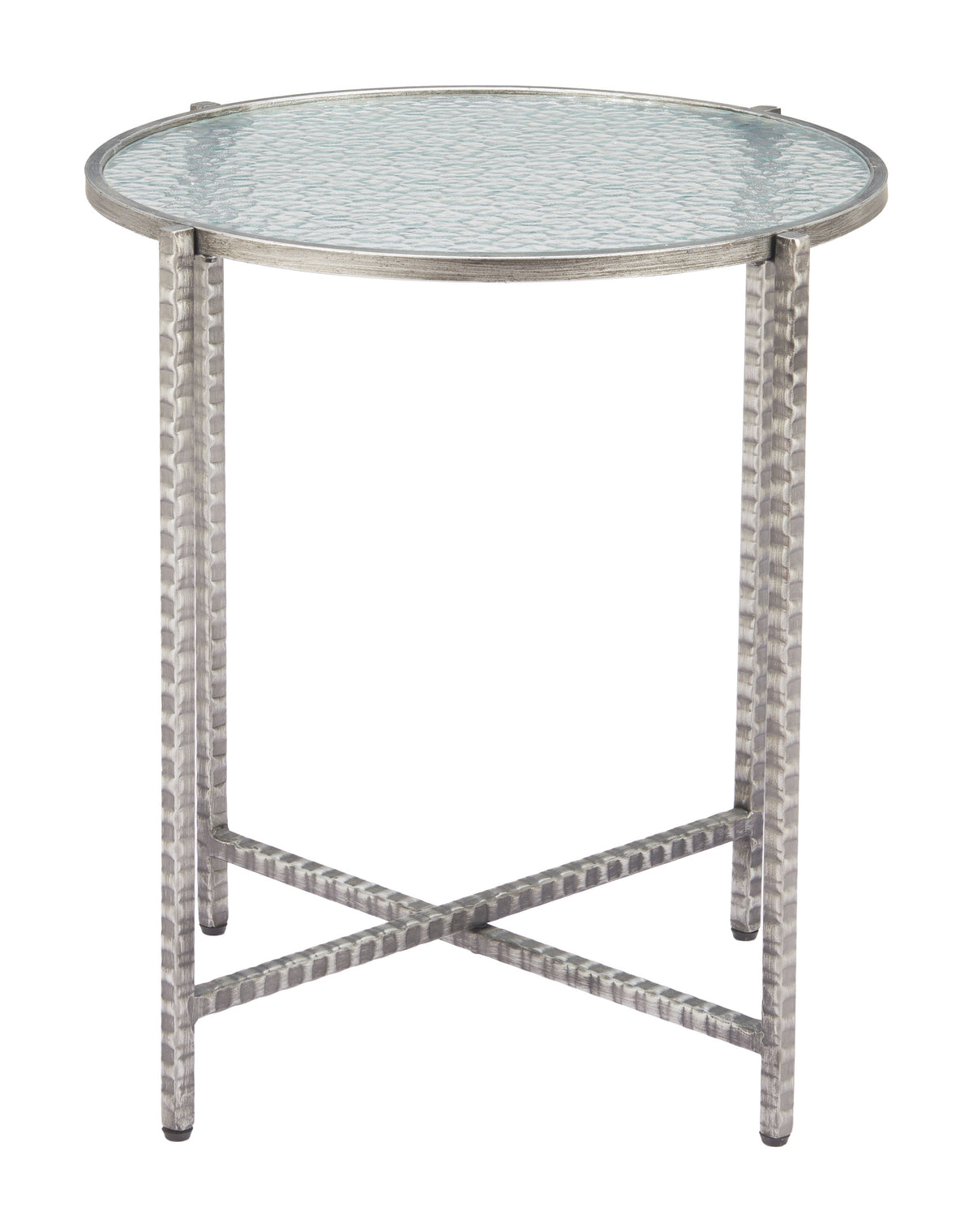 Vetro Silver Side Table