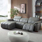 Modern Leather Chaise Sofa Sectional 113" (2 Colors)